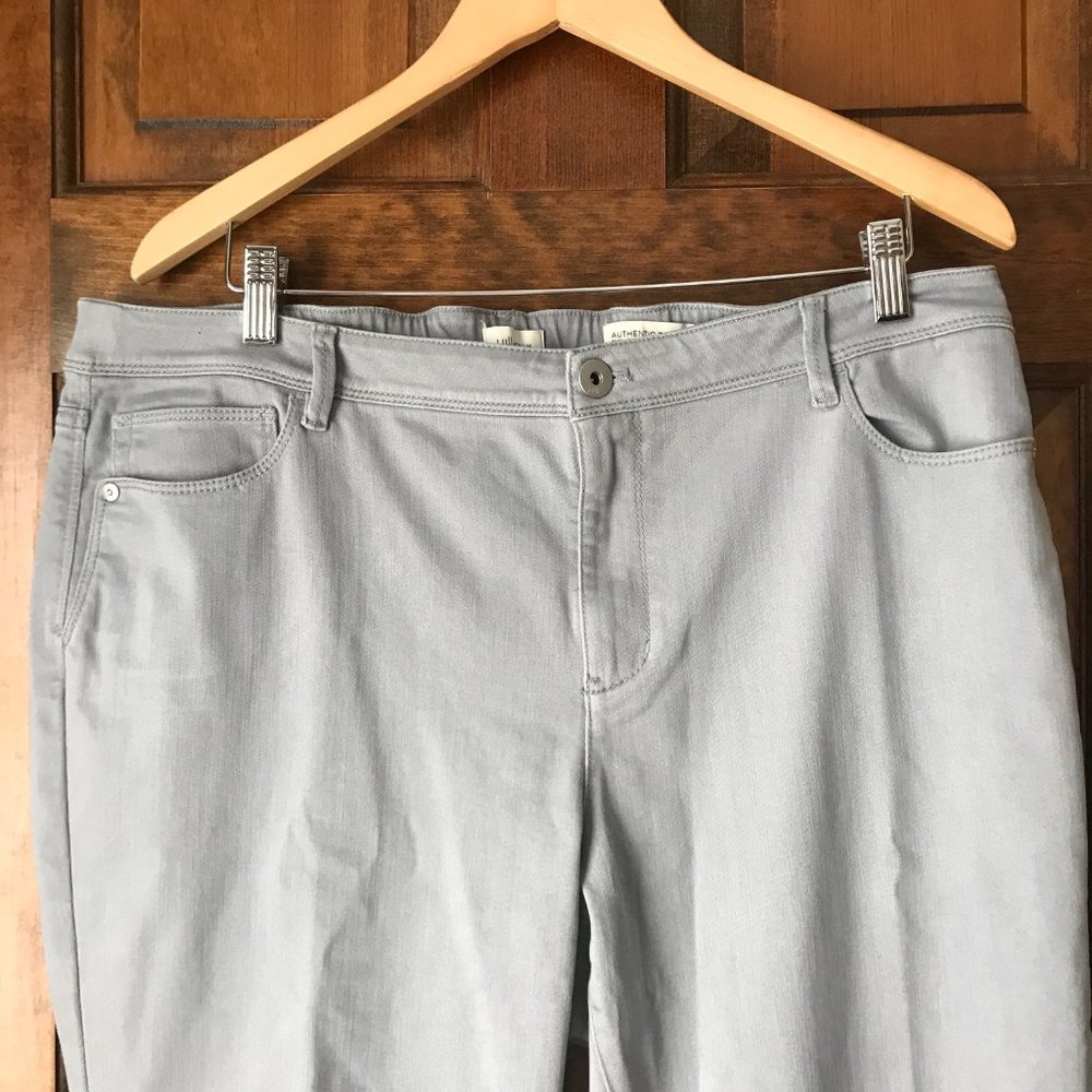 J. Jill Blue w/Ombre Leg Authentic Fit Slim Ankle Jeans Size 18 - Picture 2 of 14